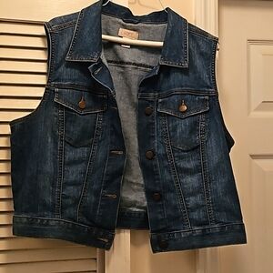 Medium dark denim vest